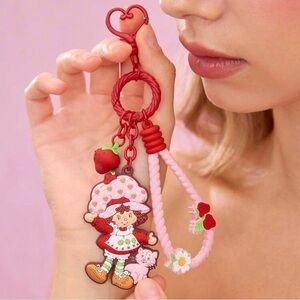 NWOT Strawberry Shortcake Keychain with Heart Clip